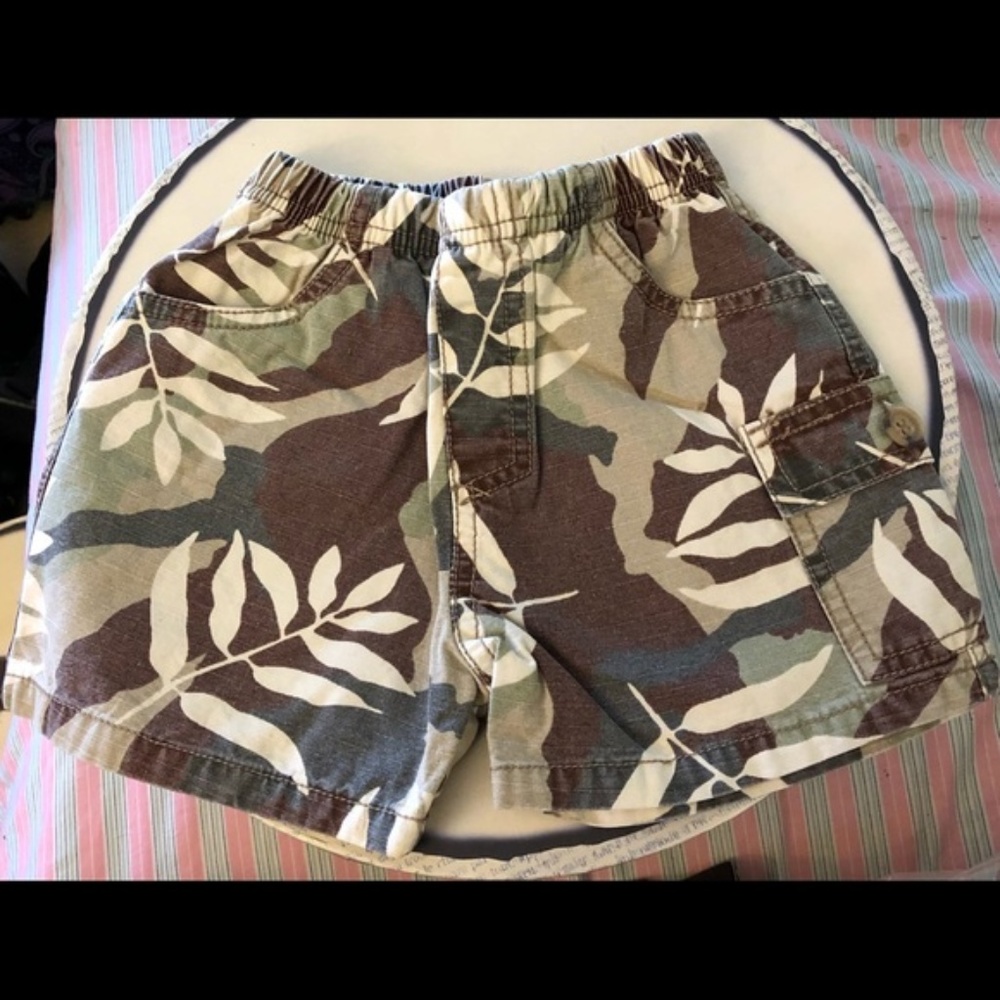 Aloha Print Camoflauge Camo Shorts Boys 12 mo